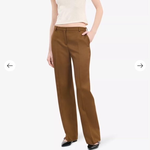 The Kooples Pants - THE KOOPLES
Pressed-creases straight-leg mid-rise wool trousers- US 2 - FR 34